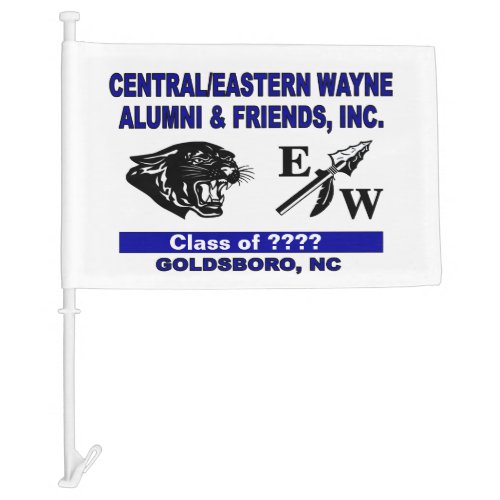 Panther and EW White Car Flag