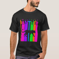 Panther Animal Rainbow Bubble With Silhouette