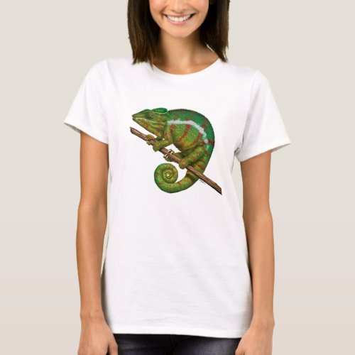 Panther Chameleon Digital Painting T_Shirt