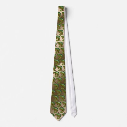 Panther Chameleon Digital Painting Tie