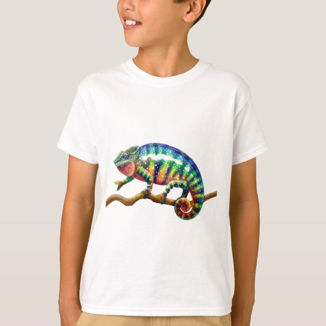 Panther Chameleon Lizard T-Shirt (Front)