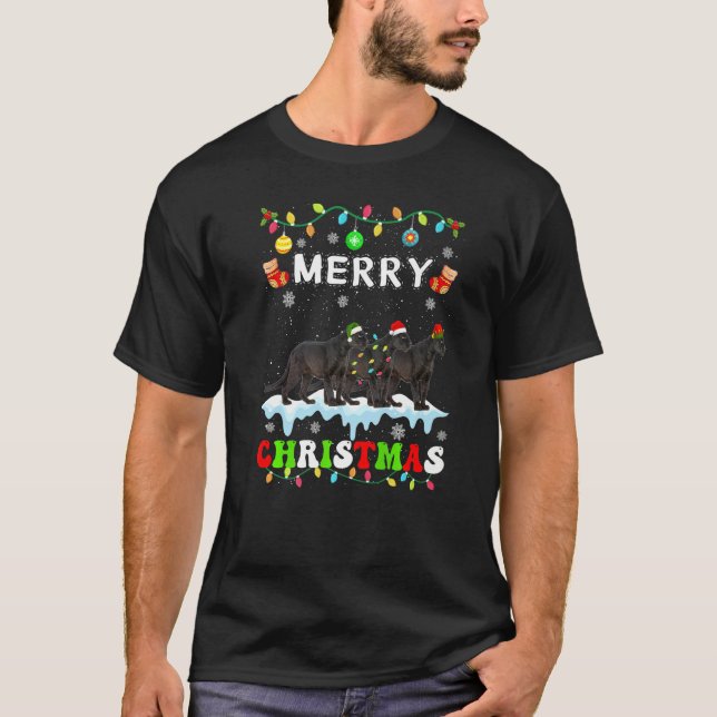 Panther Christmas Squad Xmas Women Men Kids T-Shirt (Front)