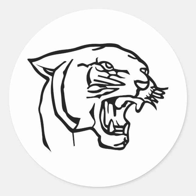 Panther Classic Round Sticker (Front)