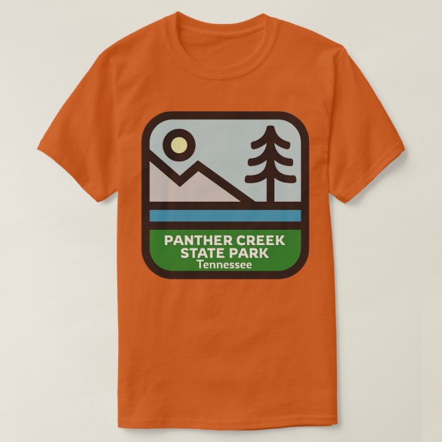 Panther Creek State Park Tennessee Simple Line Art T-Shirt (Design Front)