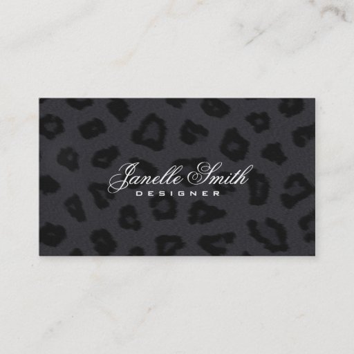 Customizable Panther Fur Design Business Card