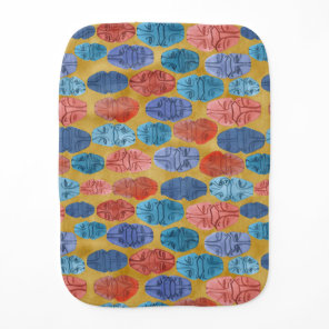 Panther Head Scarab Pattern Baby Burp Cloth