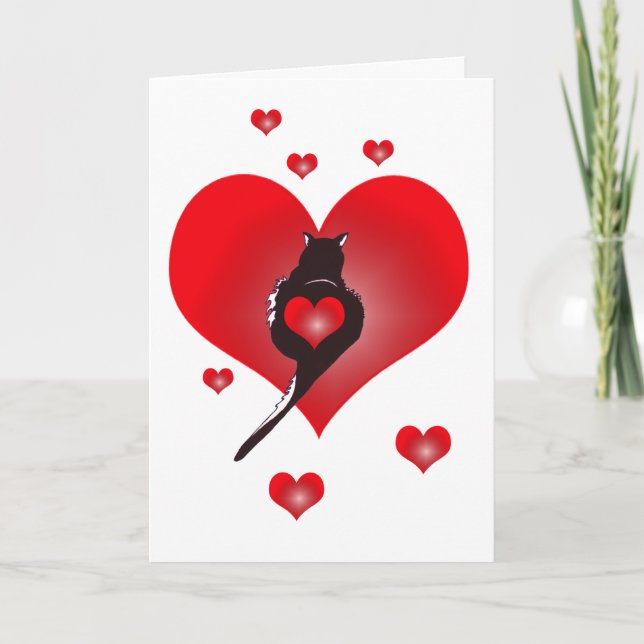 Panther Heart Valentine Card (Front)