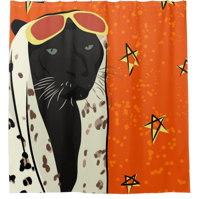 Panther in Style Shower Curtain (Front)
