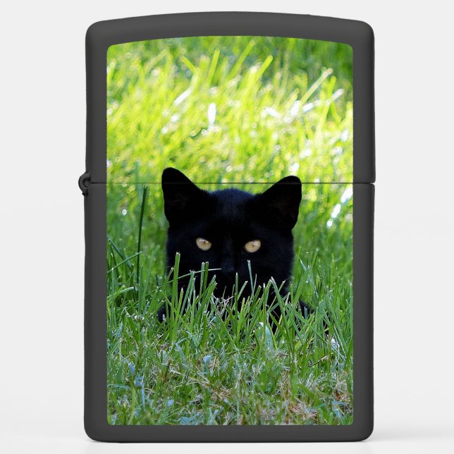 Panther in the Grass Zippo Lighter (Front)