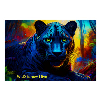 PANTHER in WILD color Poster
