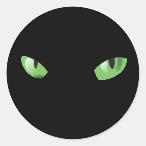 Panther Jaguar or Cats Eyes Glowing in the Dark Classic Round Sticker