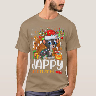 Panther Lover Halloween Christmas Happy Hallothank T-Shirt