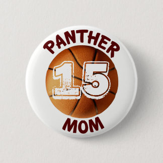 Panther Mom Basketball Button