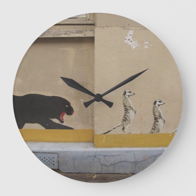 Panther on the Prowl Large Clock (Front)