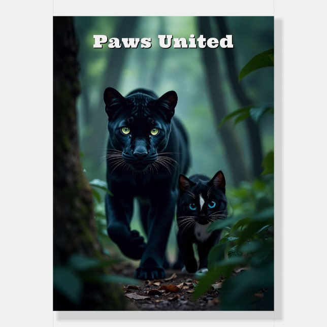 Panther Pals - Big and Small Cat Foam Board (Front)