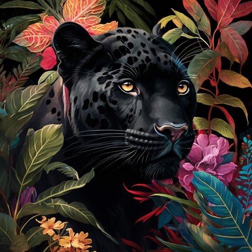 Panther Peeking Out Jungle Jigsaw Puzzle