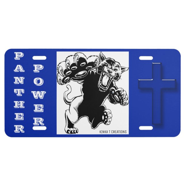 Panther Power Aluminum License Plate (Front)