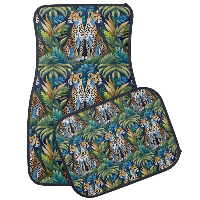 Panther Power: Bold and Sleek Car Floor Mats (Set)