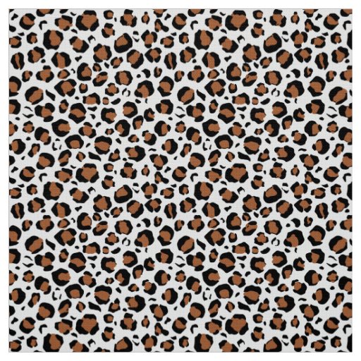 Panther print on white fabric