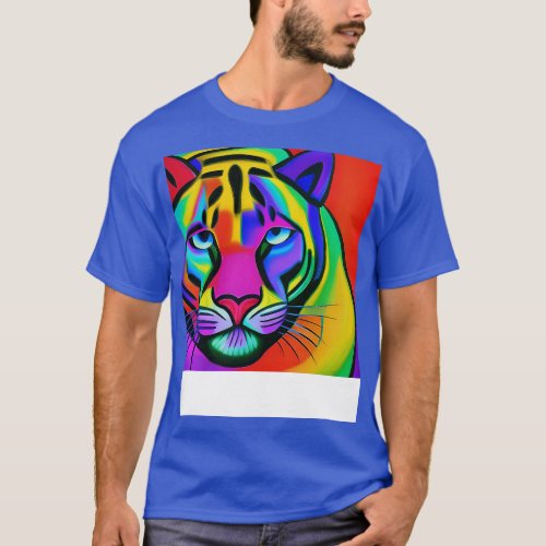 Panther Rainbow Painting T_Shirt