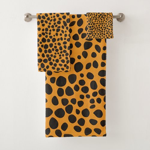 Panther Spots Animal Skin pattern Bath Towel Set