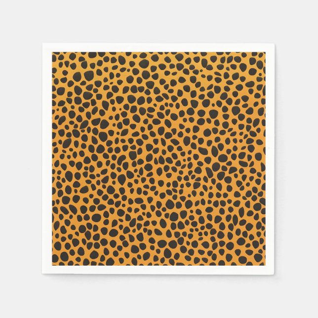 Panther Spots Animal Skin pattern Napkins (Front)