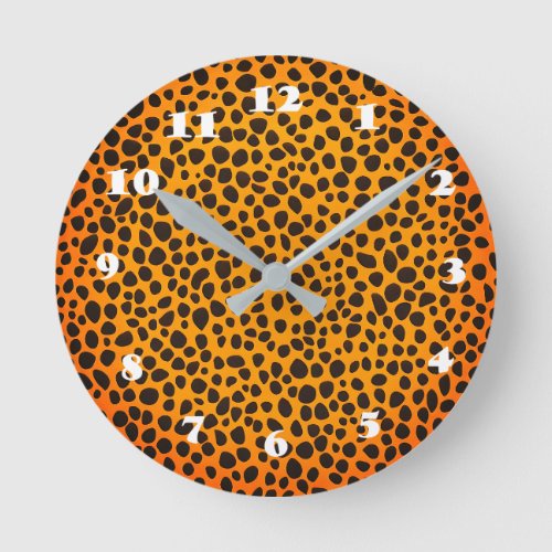 Panther Spots Animal Skin pattern Round Clock