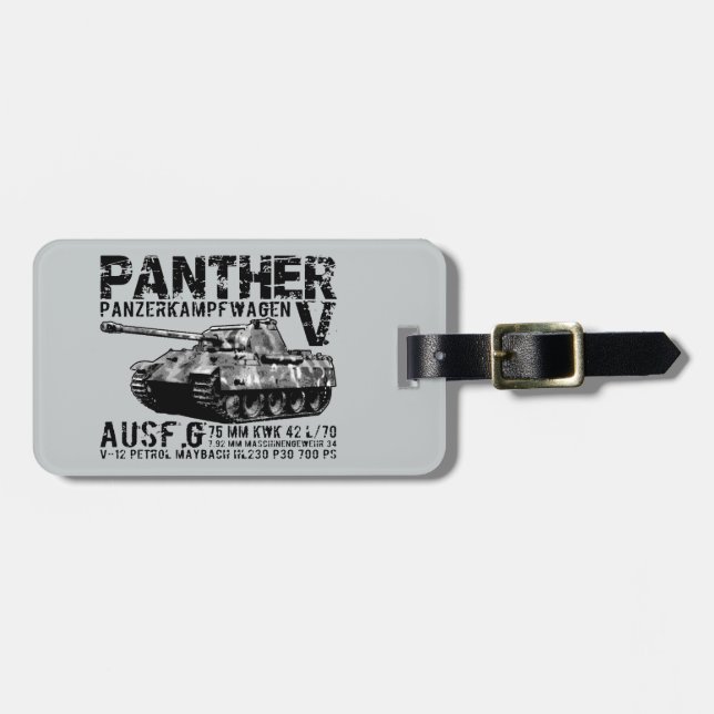 Panther Tank Luggage Tag (Front Horizontal)