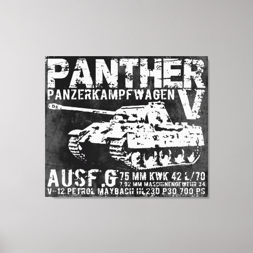 Panther Tank Stretched Canvas Print