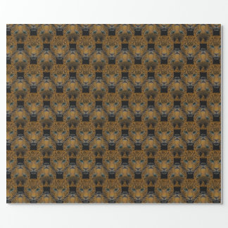 Panther Tiled Pattern Wrapping Paper
