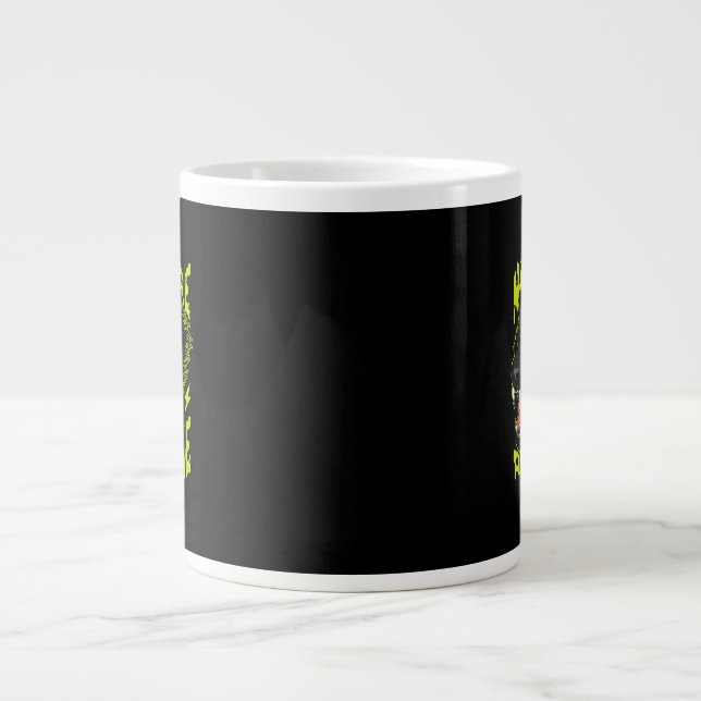 panther vector art illustration giant coffee mug (Front)