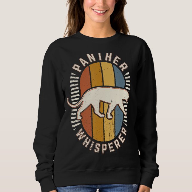 Panther Whisperer Vintage Classic Retro Animal Lov Sweatshirt (Front)