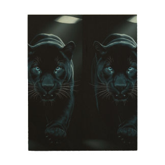 panthere wood wall art