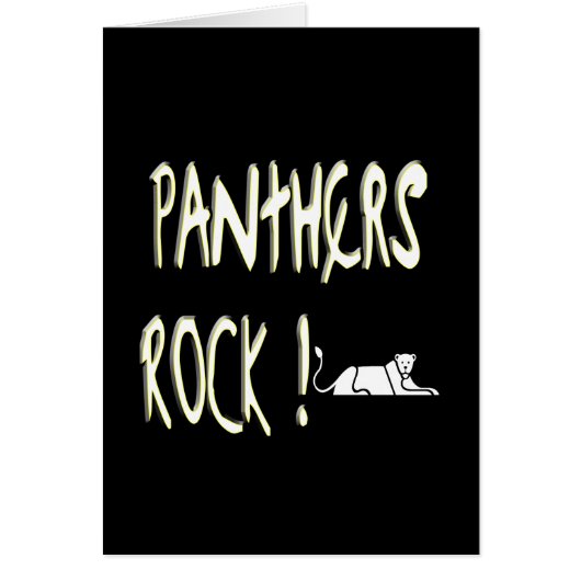 Panthers Rock! Greeting Card (Front)