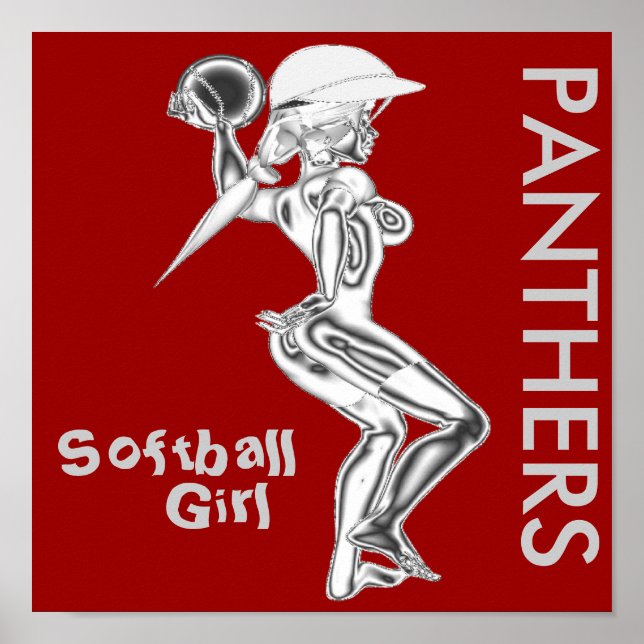 Panthers Softball Girl Poster (Front)
