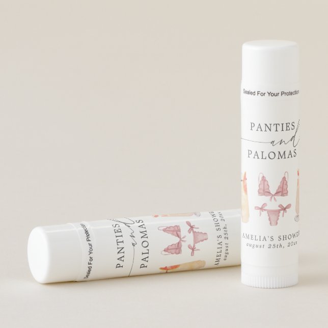 Panties & Palomas Bridal Shower Bachelorette Lip Balm (Front)