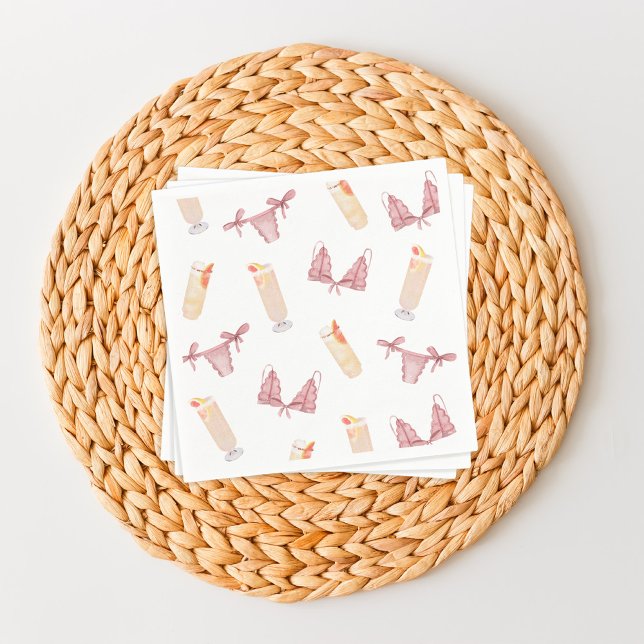 Panties & Palomas Bridal Shower Bachelorette Napkins (Creator Uploaded)