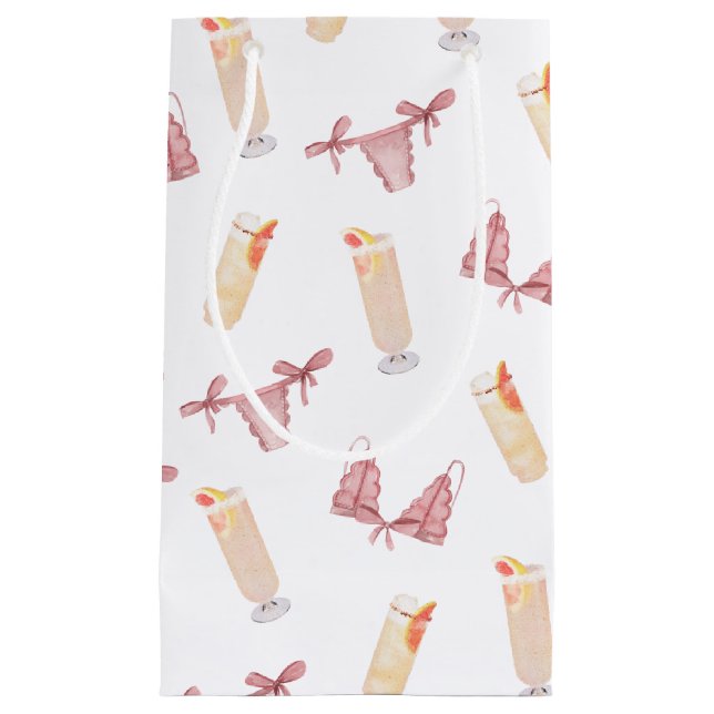 Panties & Palomas Bridal Shower Bachelorette Small Gift Bag (Front)