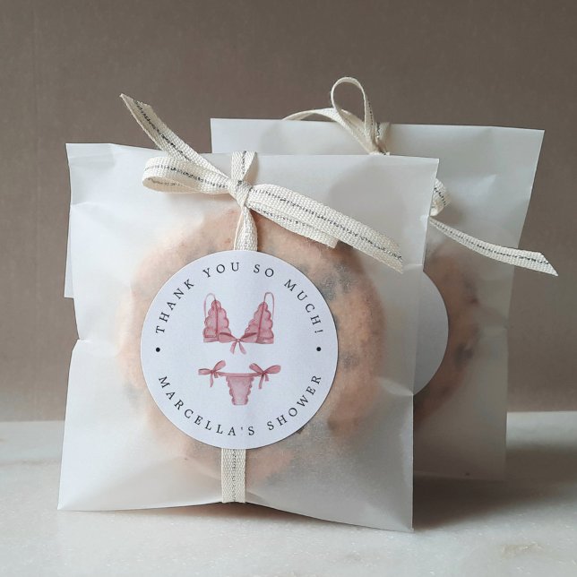 Panties & Palomas Lingerie Thank You Classic Round Sticker (Creator Uploaded)