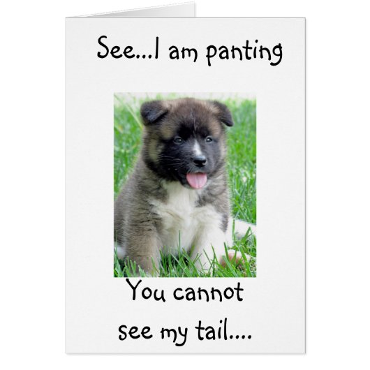 PANTING & TAIL WAGGING PUP IN LOVE! CARDS (Front)