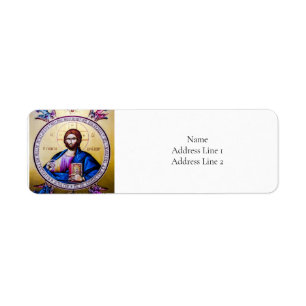 Pantocrator Lord of All Orthodox Christian Icon Label