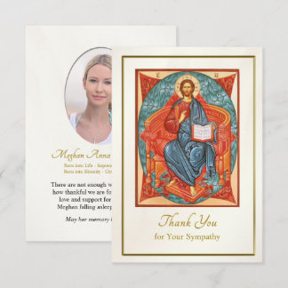 Pantocrator Lord of All Orthodox Photo Memorial    Thank You Card