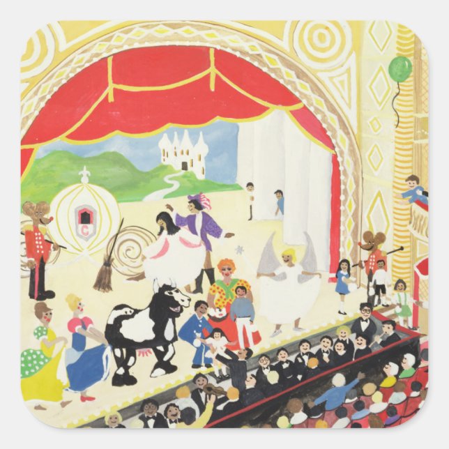 Pantomime Square Sticker (Front)