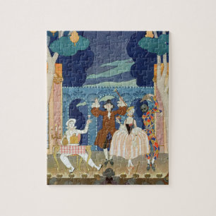 Pantomime Stage, illustration for 'Fetes Galantes' Jigsaw Puzzle