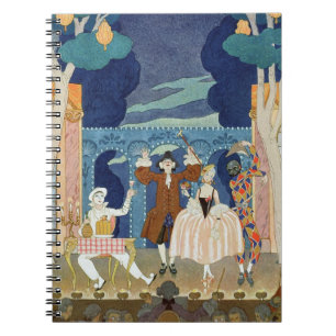 Pantomime Stage, illustration for 'Fetes Galantes' Notebook