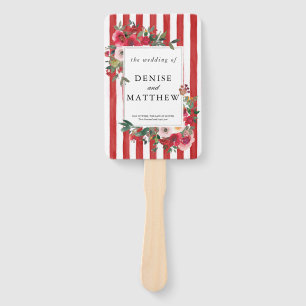 Pantone "Lava Falls" Wedding Invitation Hand Fan