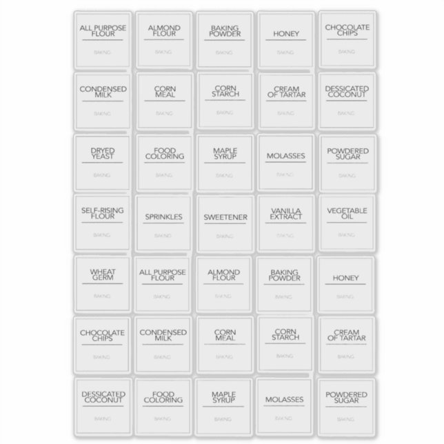 Pantry Labels Stickers (Front)