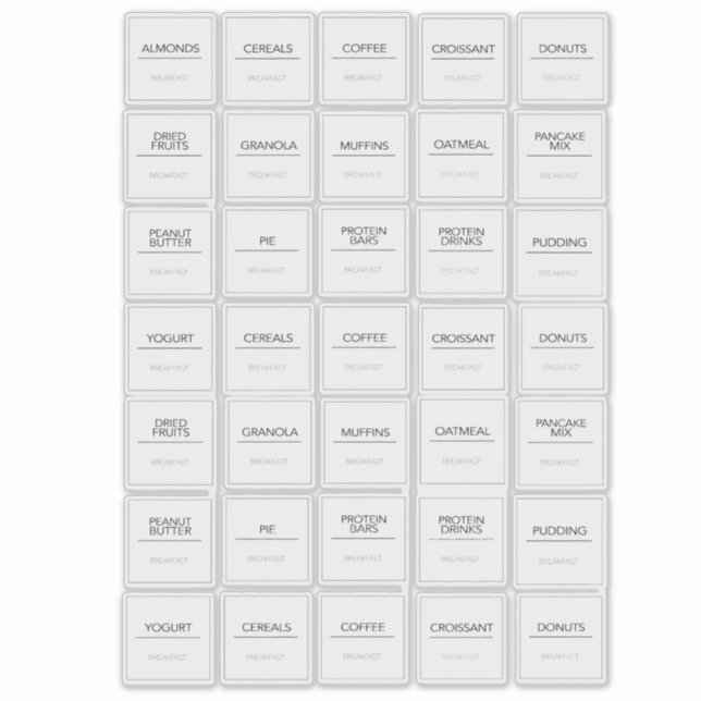 Pantry Labels Stickers (Front)