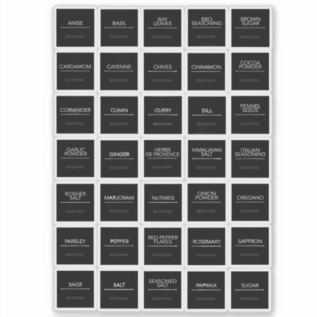 Pantry Labels Stickers (Front)