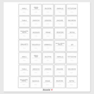 Pantry Labels Stickers